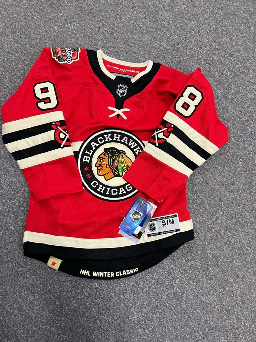 NHL Chicago Blackhawks Red White & Black Kids Jersey